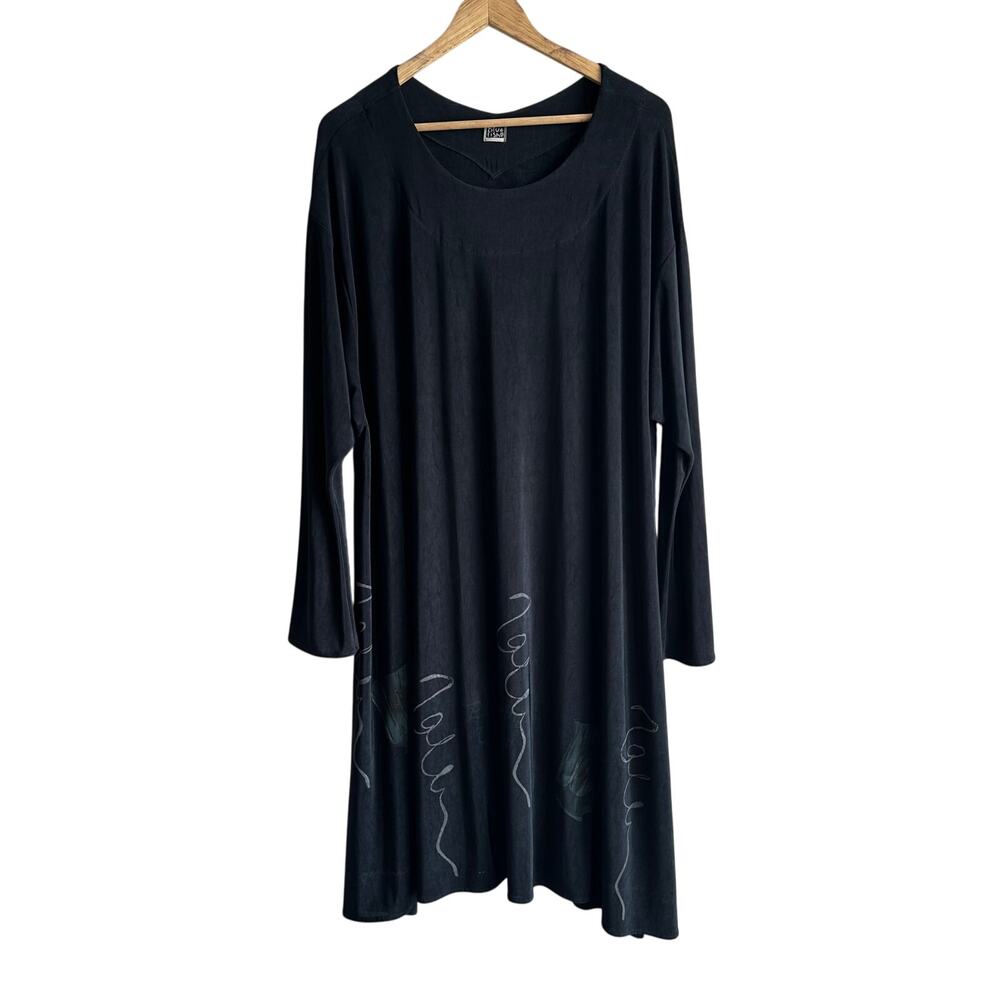 Blue Fish Vintage "Pax Orbis Terrarum" Tunic Dress Black Size 2